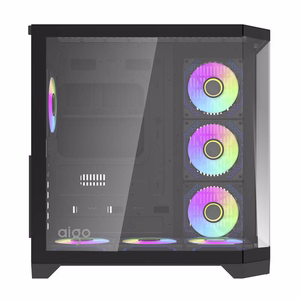 Darflash FT418 PRO kompiuterio korpusas + 7 aRGB ventiliatoriai (juodas)
