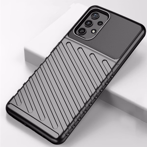Thunder Case lankstus tvirtas tvirtas dėklas TPU dėklas telefonui Samsung Galaxy A72 4G juodas