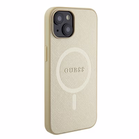 Guess GUHMP15MPSAHMCB iPhone 15 Plus 6.7" auksinis/auksinis kietas dėklas Saffiano MagSafe