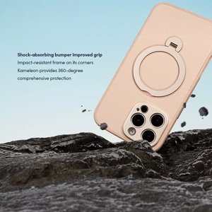 Moshi Kameleon MagSafe dėklas, skirtas iPhone 16 Pro Max, su atrama, „Shell Pink“ spalvos