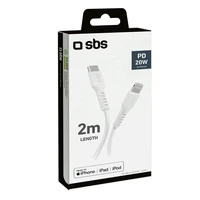 SBS TECABLELIGTC2W USB-C - Lightning kabelis 2 m - baltas