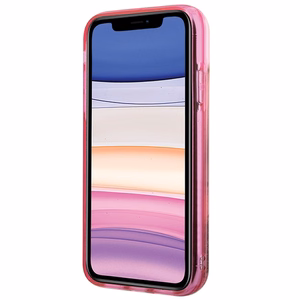 Karl Lagerfeld blizgus Karl Head dėklas iPhone 11/XR - rožinis