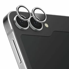 Uniq Optix Aliuminio Tempered Glass lęšio apsaugai su aplikatoriumi Samsung Galaxy Z Flip 6 - baltas