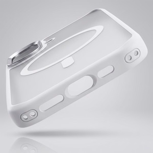 Liavec Cloudy Case with Metal Camera Frame for Iphone 17 white (Camera Control Button)