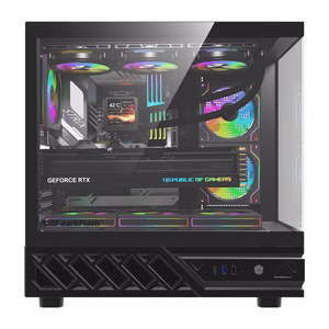 DarkFlash DS950V kompiuterio korpusas su ekranu juodas su 6 ventiliatoriais