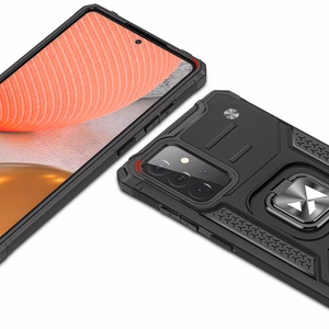 Wozinsky Ring Armor dėklas su stovu tvirtas atsparus dangtelis Samsung Galaxy A72 4G mėlynas