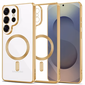 Tech-Protect MagFlex Case for Samsung Galaxy S26 Ultra Transparent Gold