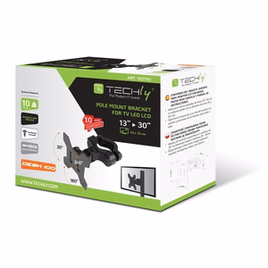 Techly ICALCD100BK Juoda Stalas