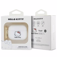 Hello Kitty silikoninis 3D Kitty galvos dėklas AirPods Pro 2 (2022/2023) - baltas