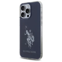 US Polo USHCP15XTPUHRBV iPhone 15 Pro Max 6.7" mėlyna/mėlyna Blizgus Didelis Logotipas