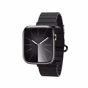 Crong Eclipse magnetinis eko odos dirželis, skirtas Apple Watch 44 / 45 / 46 / 49 mm, juodas