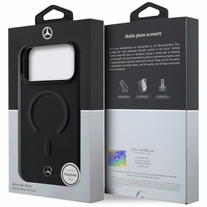 Mercedes 3D MagSafe odinis dėklas, skirtas iPhone 18 Pro Max / 17 Pro Max, juodas