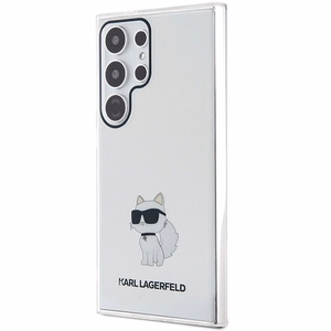 Karl Lagerfeld IML Choupette dėklas telefonui Samsung Galaxy S24 Ultra - permatomas