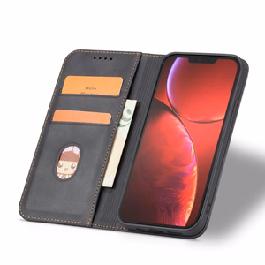 Чехол Magnet Fancy для iPhone 14 Plus с откидной крышкой кошелёк подставка чёрный