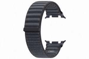 Juodas „Samsung SVL32SK Fabric Band“ medžiaginis laikrodžio dirželis (S/M), skirtas „Galaxy Watch9“ ir „Galaxy Watch8“