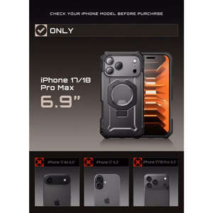 Supcase Grip Pro Mag MagSafe dėklas iPhone 18 Pro Max / 17 Pro Max – juodas