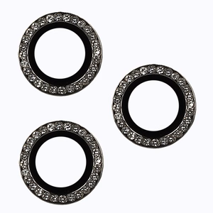 Apsauginis stiklas HARD DIAMOND kamerai (LENS) Iphone 15 Pro/15 Pro Max juodas (3 vnt.)