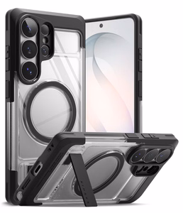 Ringke UX Magnetic MagSafe Dėklas for Samsung Galaxy S26 Ultra - Clear juodas