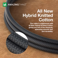 Amazing Thing kabelis Tough Pro CLC120MTOBK - Type C į Lightning - PD 30W 3,2A 1,2 metro juodas