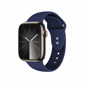 Crong Liquid dirželis, skirtas Apple Watch 44 / 45 / 46 / 49 mm, tamsiai mėlynas
