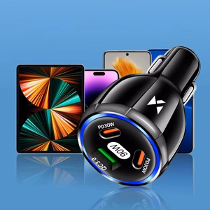 Automobilinis įkroviklis Wozinsky WCCCA juodas 90W (2xPD / 1xQC3.0)