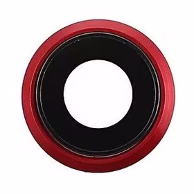 iPhone 8/SE 2020/SE 2022 kameros stikliukas su rėmeliu raudonas ORG