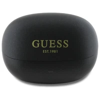 Guess Bluetooth ausinės GUTWST88MCTGK TWS + įkrovimo stotelė juodos/juodos kapsulė spausdintas logotipas