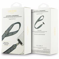 GUESS universalis dirželis GUUCNP4DGMB (4G PU dirželis, rišiklis, Strass metalo logotipas) mėlynas