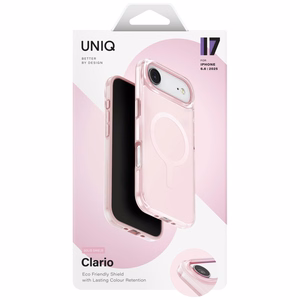 Uniq Clario Magclick įkrovimo dėklas telefonui iPhone Air - rožinis