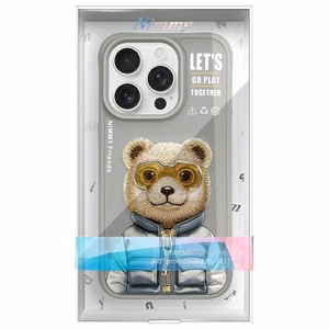 Nimmy Cool&Cute 2.0 Dėklas telefonui iPhone 15 Pro - pilkas