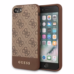 Guess 4G Stripe Collection dėklas telefonui iPhone 7 / 8 / SE 2020 / SE 2022 - Rudas