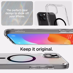 Spigen Ultra Hybrid Magnetinis dėklas telefonui su MagSafe iPhone 15 Plus - juodas