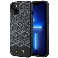 Guess GUHMP14SHGCFSEK iPhone 14 6.1" juodas/juodas kietas dėklas GCube Stripes Magnetinis