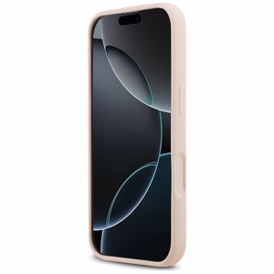 Karl Lagerfeld silikoninis Karl&Choupette žiedinis magnetinis dėklas telefonui iPhone 17 - rožinis