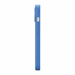 iCarer Litchi Premium odinis dėklas iPhone 14 Plus Magnetinis odinis dėklas su MagSafe Šviesiai mėlynas (WMI14220711-LB)