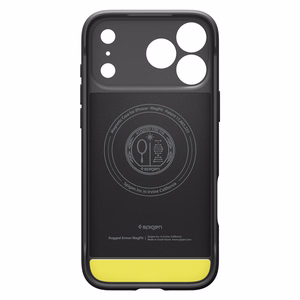 Spigen Rugged Armor MagSafe dėklas, skirtas iPhone 18 Pro / 17 Pro – spalva: matinė juoda