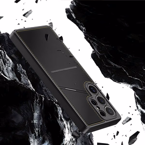 Dėklas telefonui Samsung Galaxy S25 Ultra su stovu ir pinigine (m) - juodas