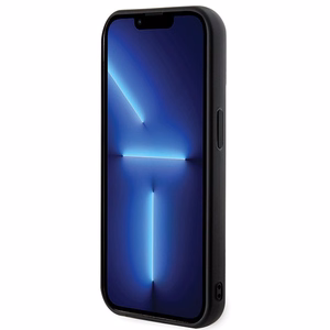 Karl Lagerfeld 3D guminis blizgus logotipas dėklas telefonui iPhone 15 Pro - juodas