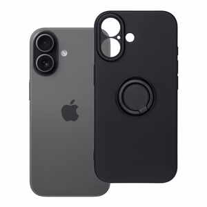 SILIKONINIS ŽIEDAS dėklas telefonui IPHONE 17 juodas