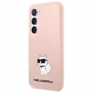 Karl Lagerfeld KLHCS23MSNCHBCP S23+ S916 kietas dėklas rožinis/rožinis Silikoninis Choupette