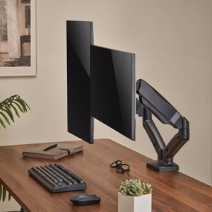Dviejų 17”-32” monitorių spyruoklinis laikiklis, juodas