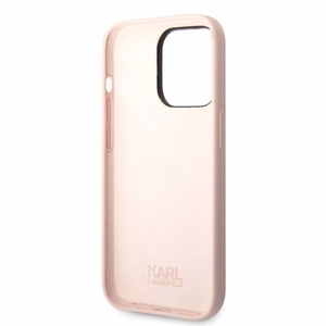 Karl Lagerfeld Silikoninis Ikonik dėklas telefonui iPhone 14 Pro Max - rožinis