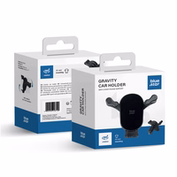 Automobilinis universalus telefono laikiklis Blue Star (Black Mirror) juodas