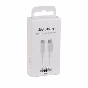 USB laidas Samsung EP-DN975BWEGWW baltas 100cm Type-C/Type-C (iki 5A) / originali pakuotė