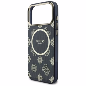 Guess IML Peony Dot MagSafe Dėklas for iPhone 17 Pro Max - juodas