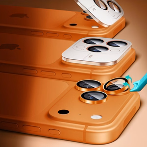 ESR Armorite kameros objektyvo stiklas iPhone 17 Pro / Max / 15 Pro / Max / 16 Pro / Max / 17 Pro / Max - Oranzinis