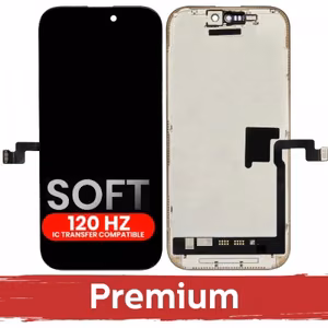 LCD ekranas suderinamas su iPhone 16 Pro juodas (SOFT OLED / Stable 120Hz / Premium) savo diagnostika