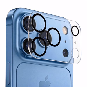 Skaidri grūdinto stiklo kameros apsauga „Tech-Protect Cam Fit+“, skirta „Apple iPhone 18 Pro Max“