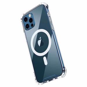 TEL PROTECT Magnetinis silikoninis dėklas Iphone 12 Pro skaidrus