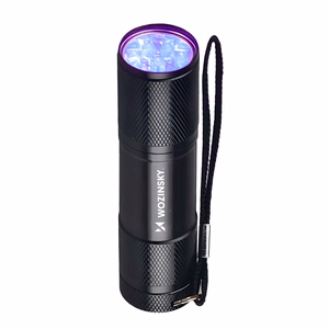 Wozinsky WLD-9L IP65 UV Flashlight for Trace Detection - Black